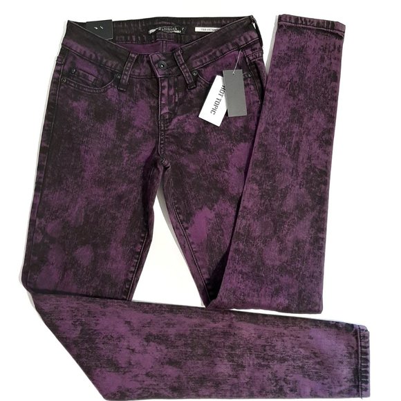 Hot Topic Denim - NWT Hot Topic Lovesick Purple Acid Skinny Jeans O